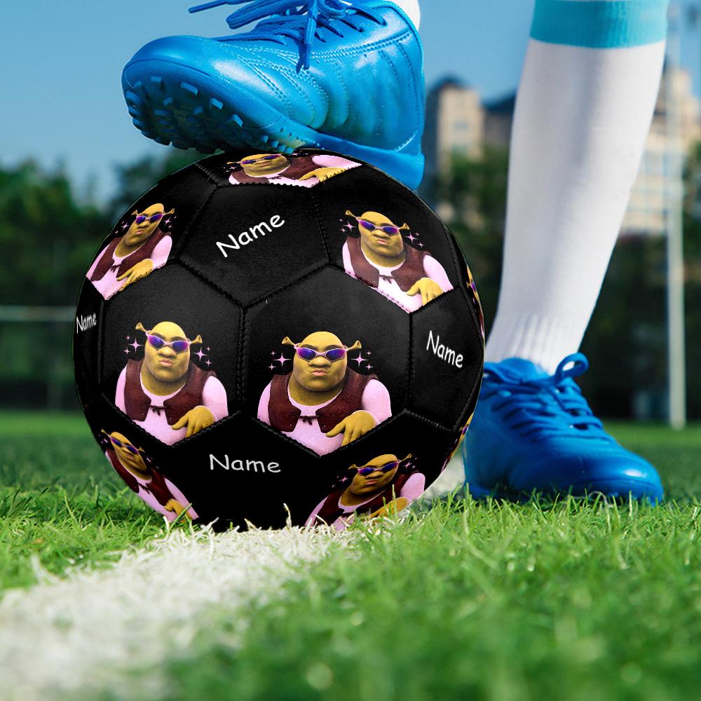 Custom Name Shrek Theme Size 5 Soccer Ball, Suitable for Both Indoor and Outdoor Matches, a Gift Suitable for Everyone.