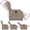 Vidaxl Lift-Up Massage Chair, Reclining, Taupe, Microfiber