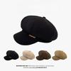 Autumn and Winter Octagonal Hat for Women Japanese Casual Literary Retro Painter's Hat Showing Face Little British All Match Cloud Beret