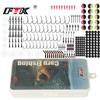 FTK 255pcs Fishing Accessories Set with Safety Snap Solid Ring Rolling Rotating Carp Fishing Running Slot Accessories