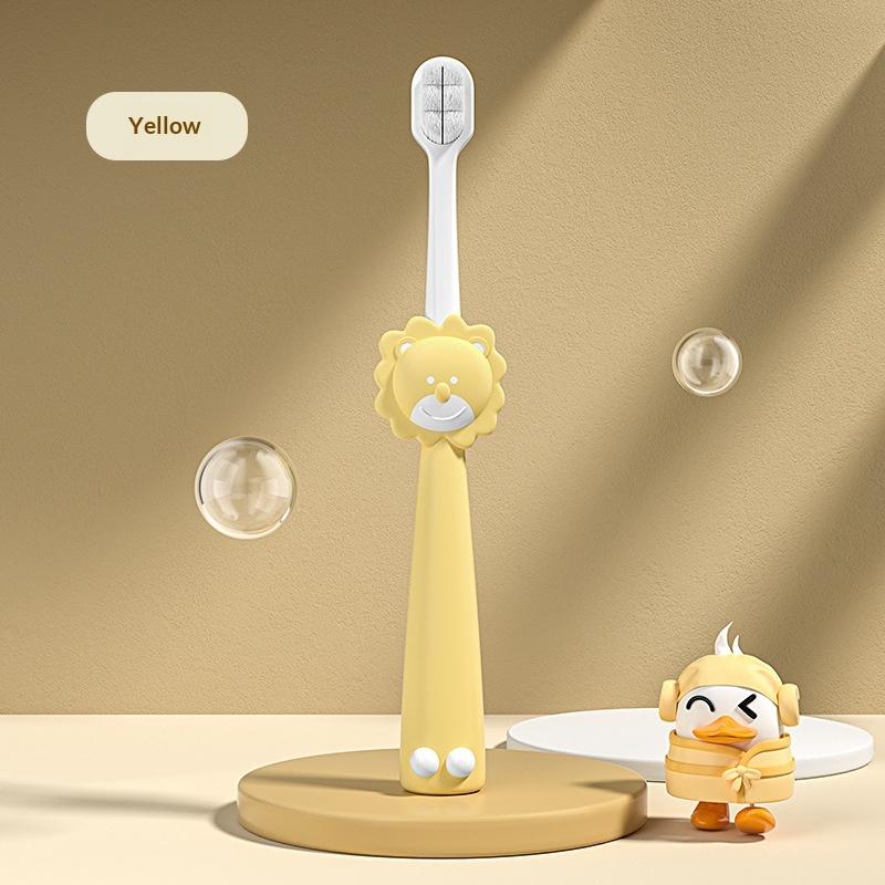 Детская трехсторонняя зубная щетка Кошачья лапка Мягкая щетина 2-13 лет Чистка рта Младенец as the picture