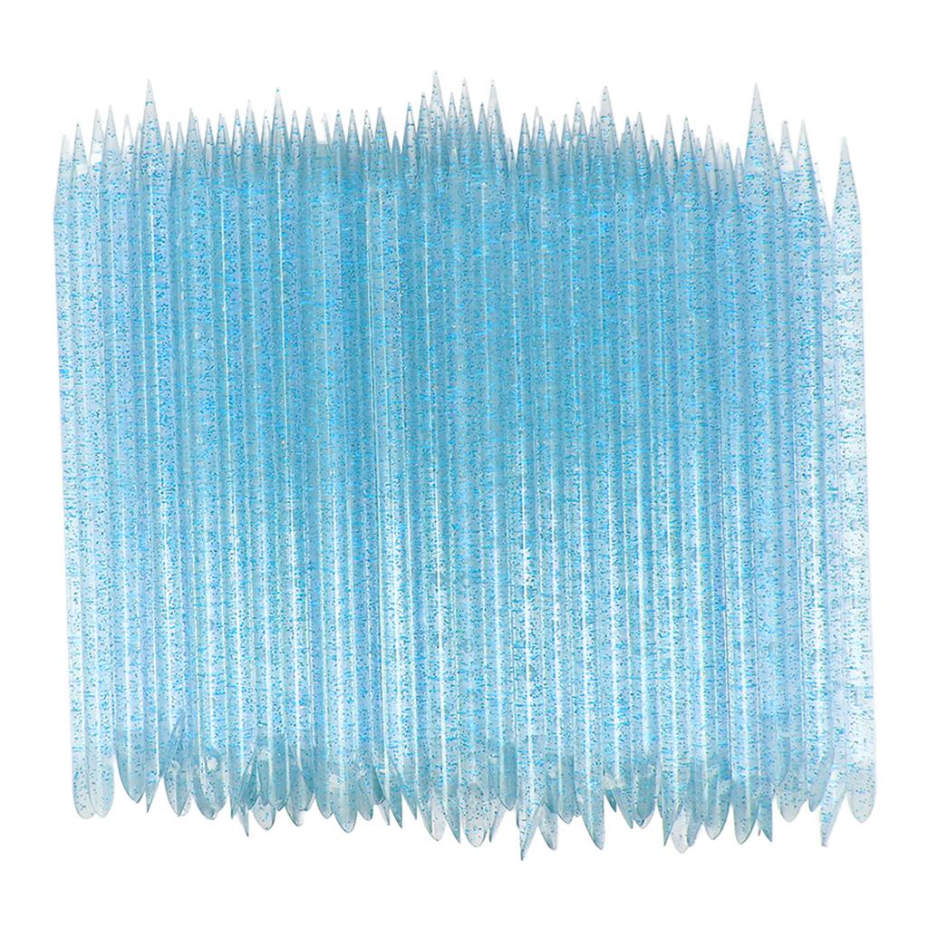 100pcs Nail Care Cuticle Pusher Dead Skin Removal Manicure Pedicure Cuticle Cleaning SticksBlue
