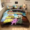Custom the Cowardly Dog Bedding Quilt Set Quilt Cover Pillowcase Home Decoration Birthday Gift (1 * duvet cover + 2 * pillowcase, without core)