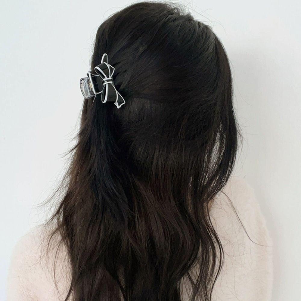 Large Size Acetate Hair Clip High-end Design Double-sided Bow Clip Hairpin  Girls Hair Ornament