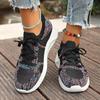 Lightweight Breathable Knitted Sneakers Women Fashion Colorful Striped Casual Shoes Woman Comfort Non Slip Running Sports Shoes