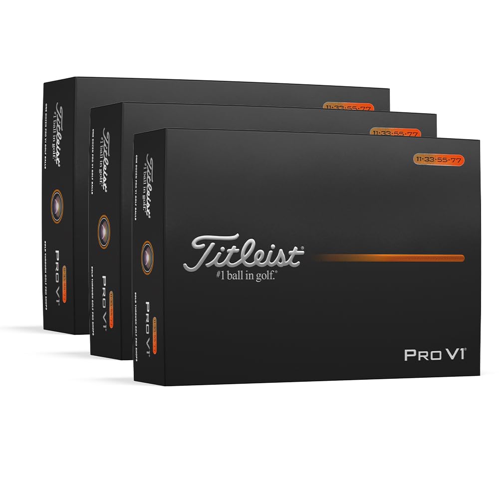 

Titleist PRO V1 2025 Белый с двойным номером [Набор 3 дюжины] (36 Шариков)]