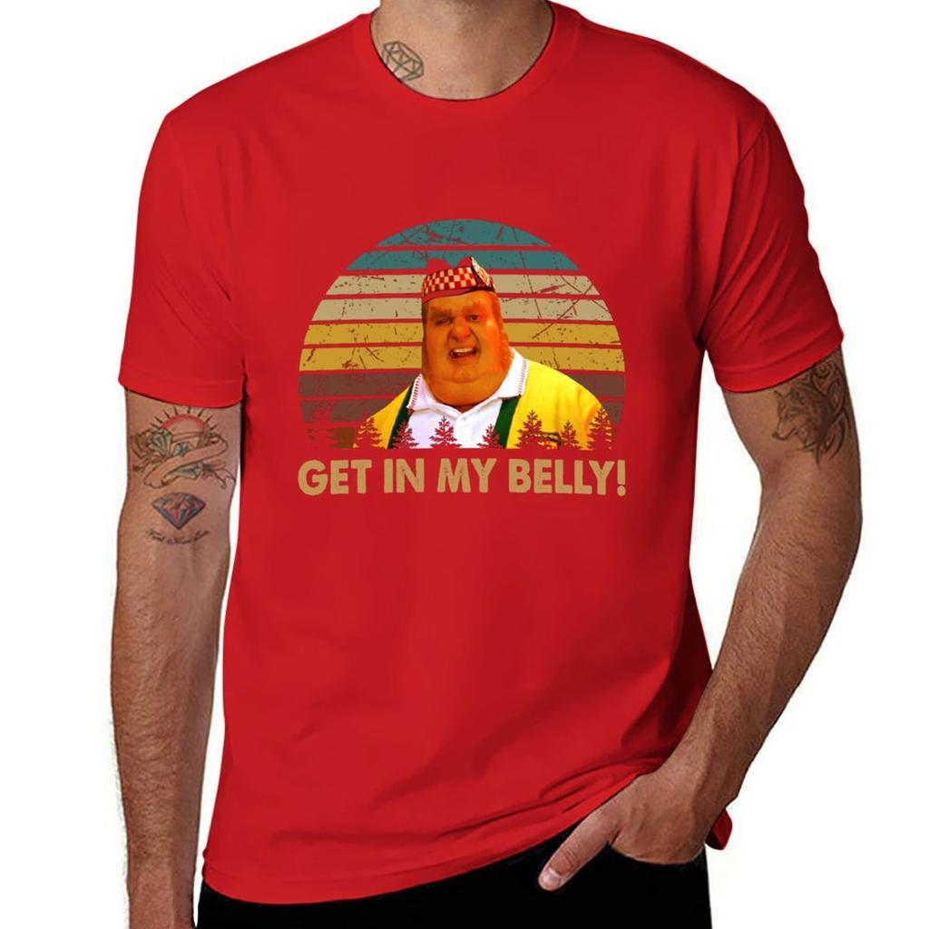 Fat Bastard character get in my belly poster T-Shirt shirts graphic tee hippie clothes mens cotton t shirts