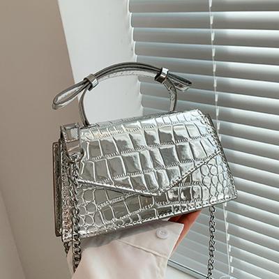 Women's Shoulder Bag Bright Alligator Small Hard Leather Women's Crossbody Bag Shopping