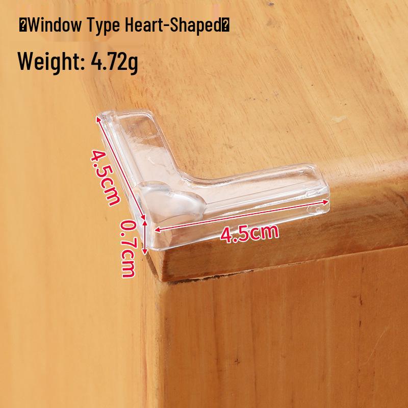 Teardrop-Shaped Transparent Silicone Corner Protectors for Furniture - Child Safety Soft Edge PVC Guards