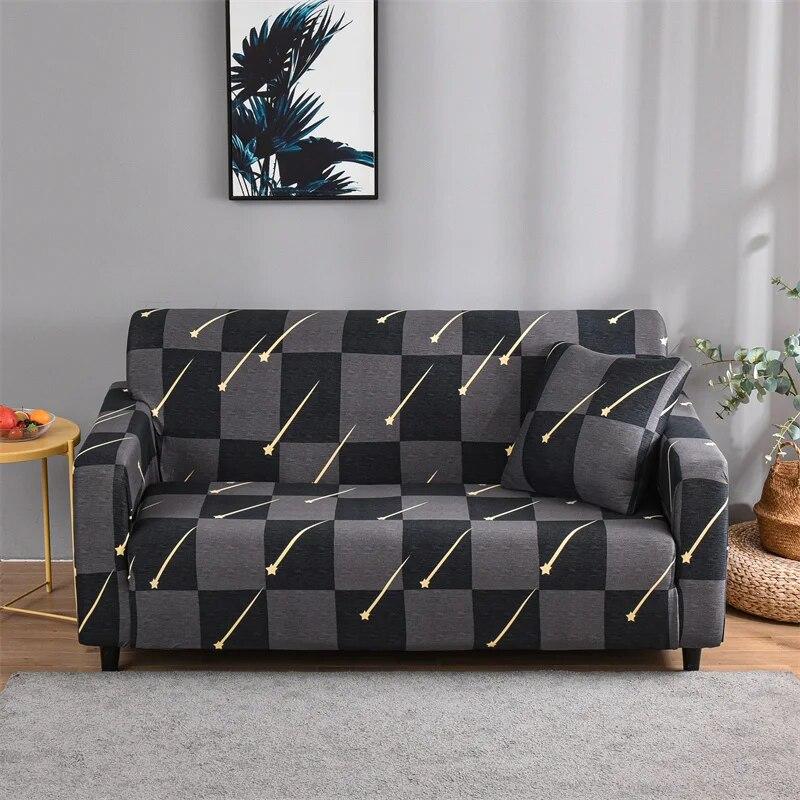 Geometric Sofa Slipcovers Elastic Sofa Cover for Living Room Sectional Corner L-shape Chair Protector Couch Cover 1/2/3/4 Seater