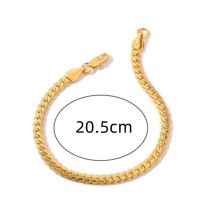1pcs Bracelet For Men And Women Simple Fashion Style 5mm Lace Copper Side Chain With Lobster Clasp Hand Jewelry