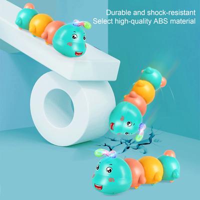 Electric Magnetic Caterpillar Toy with LED Light Music Toddlers Walking Caterpillar Toy Boys Girls Tummy Time Caterpillar Crawling Musical Toy