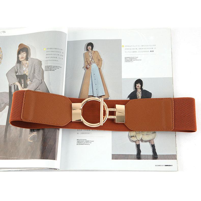 

Belt Women S Decorative Coat Wide With Dress Simple Waist Down Jacket Elastic Black Outer Waist Seal верблюд