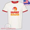 Family Dollar Store Menn#039;s Ringer Rød Størrelse S3XL Unisex T-skjorte
