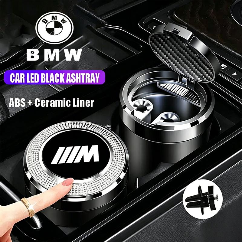 BBIH8 ABS Car interior large capacity ashtray Valve Cap For BMW X1 X2 X3 X5 X4 X6 X7 iX3 F20 F10 F07 E70 E46 E90 E92 E60 E39