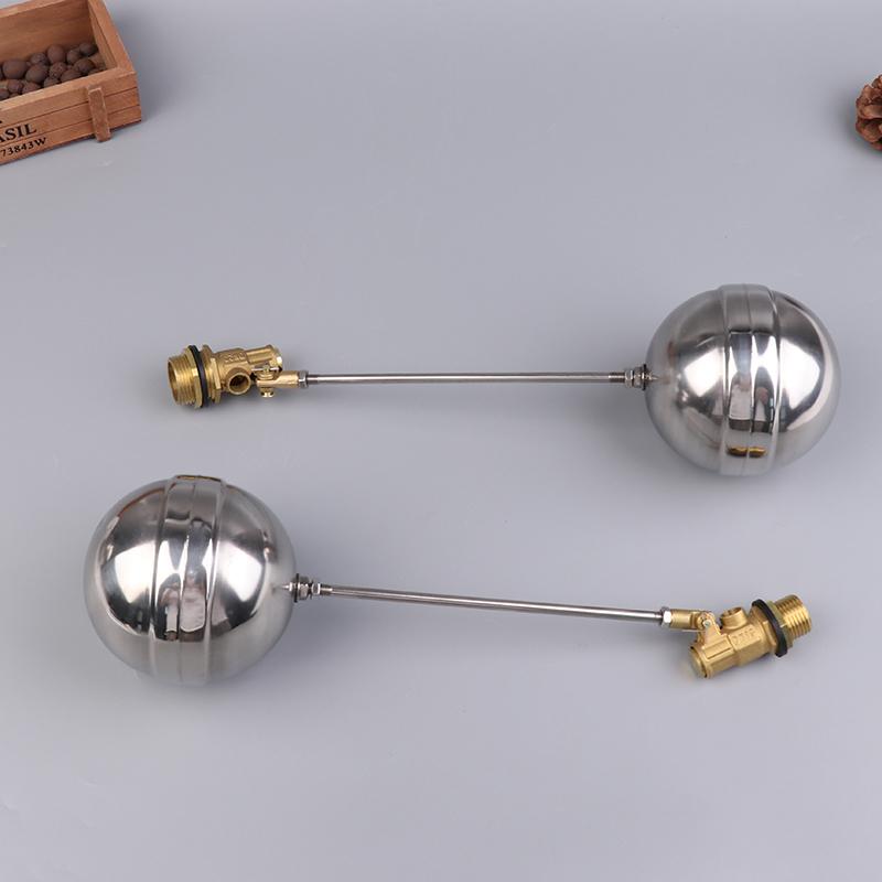 1/2" 3/4" 1" Brass Float Valve Cold And Hot Water Tank Floating Ball Valve Toilet Valve SS201 Stem Flow Control Cistern