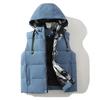 Fashion Brand Men Hooded Vests Warm Sleeveless Vest Jackets Winter Fashion Male Cotton-Padded Vest Coats Men Warm Waistcoats
