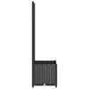 Vidaxl Garden Planter With Trellis, Black, 40X40X136 Cm, Pp