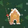 Non-Toxic Gingerbread Golf Game Set Portable Golf Toys Holiday Fun Game Easy Installation