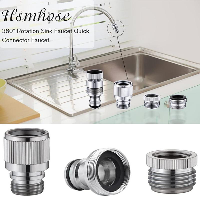 Faucet Adapter Set for Garden Hose and Shower Connection Quick Connectors Hose Adaptor Basin Fitting Garden Watering Tools