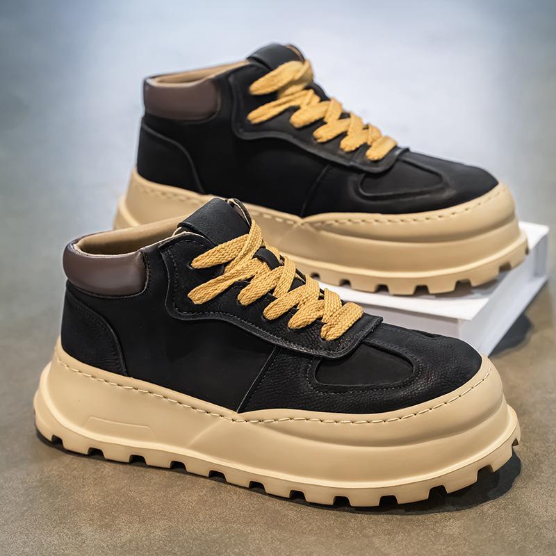 

Модная мужская повседневная обувь для скейтборда, уличные мужские кроссовки, модные беговые дизайнерские, роскошные спортивные на платформе, теннисные, кожаные рабочие лоферы 39 чёрный