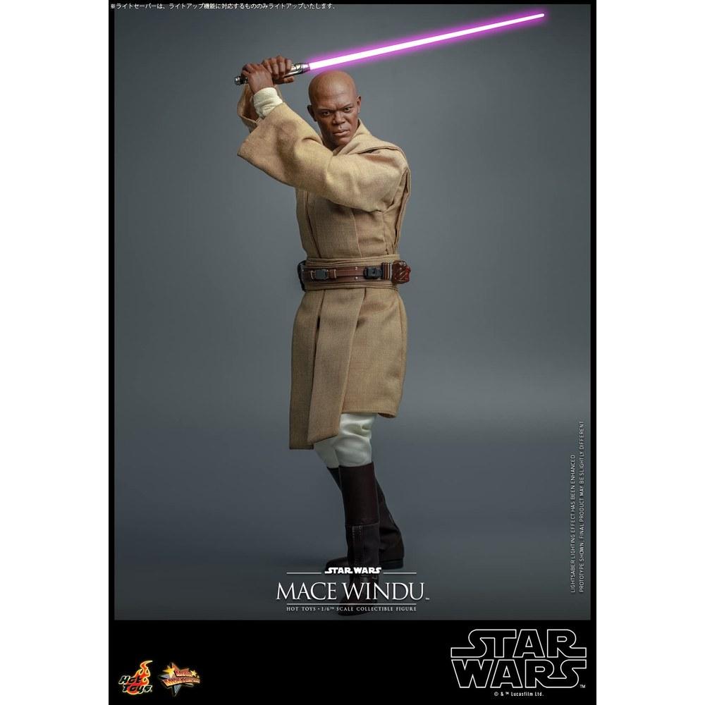 Hot Toys Movie Masterpiece Star Wars Episode II Attack of the Clones Mace Windu 1/6 Scale Figure