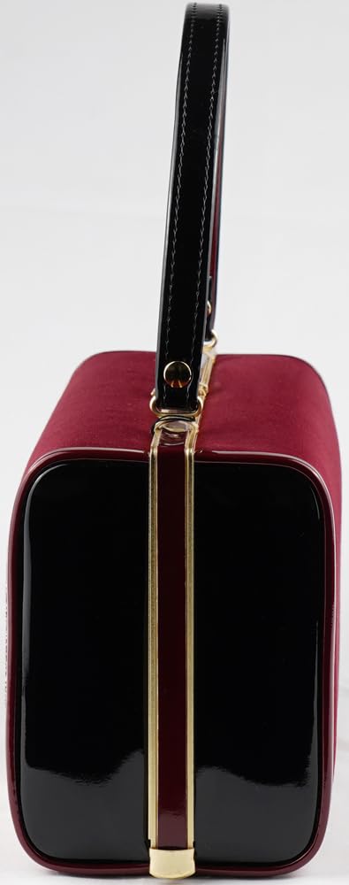 Ando Handbag with Hyakuka Lace Perfect for Entrance and with Suitable for Both Japanese and Western Burgundy JBA-3 Women's Embroidery, Weddings,