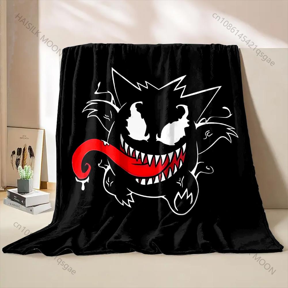 New Product Japan Pokemon Gengar Print Blanket for Home Sofa Travel Office Break Blanket Children Student Kids Luxury Gifts
