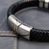 Punk Men Bracelet Leather Bracelet Stainless Steel Clasp Magnet Atmosphere Trendy Bracelet Brangle Jewelry for Men Sales