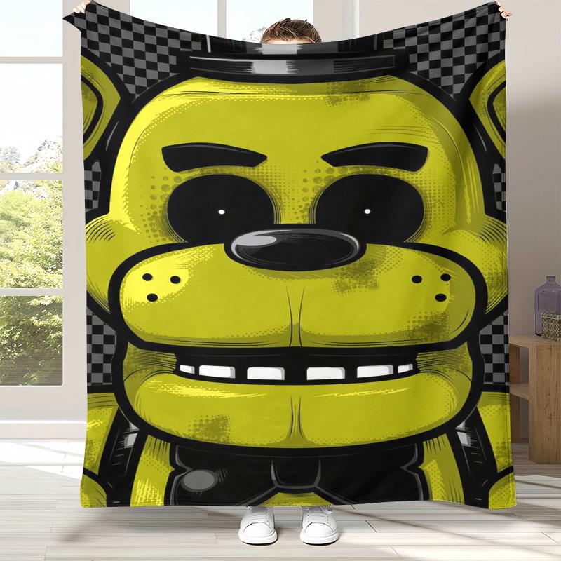 Coperta in Flanella Horror Freddy F-FNAF Games, Coperta in Peluche Calda Ultra Morbida per Casa Camera da Letto Letto Divano Ufficio Campeggio Picnic