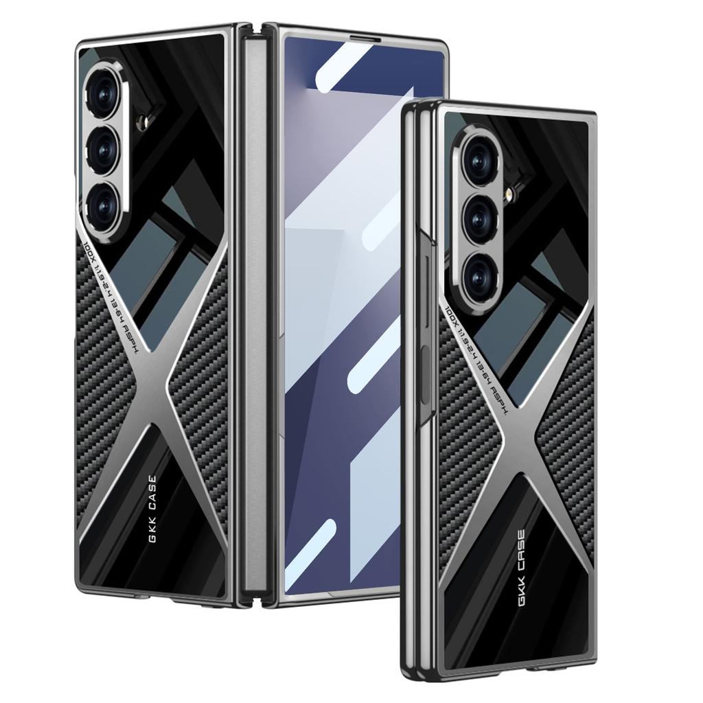 GKK Luxury Plating Super X Case for Samsung Galaxy Z Fold 7 6 Outer Screen Glass Plastic Hard Back Cover for Galaxy Z Fold7 Case