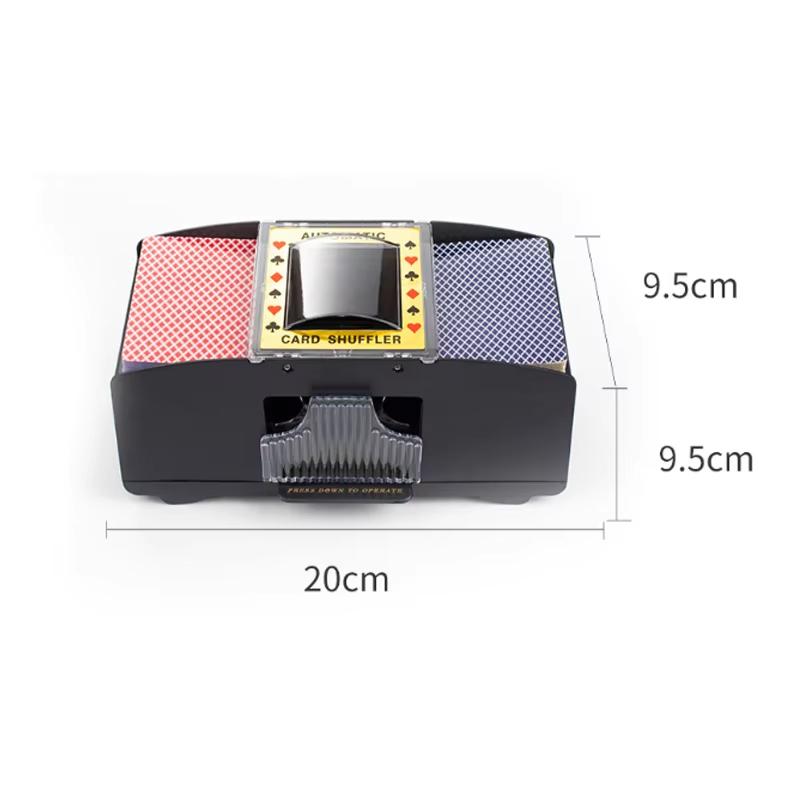 2 Deck Automatic Playing Card Shuffler Mixer Games Poker Sorter Machine Dispenser for Party Battery Operated USB-C Charging