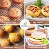 JOERSH Silicone Egg Mold Non-Stick 4 Inch Jumbo Size Muffin Top Pan, Large Round Silicone Molds for Baking Hamburger Bun, Egg Bites, Breakfast