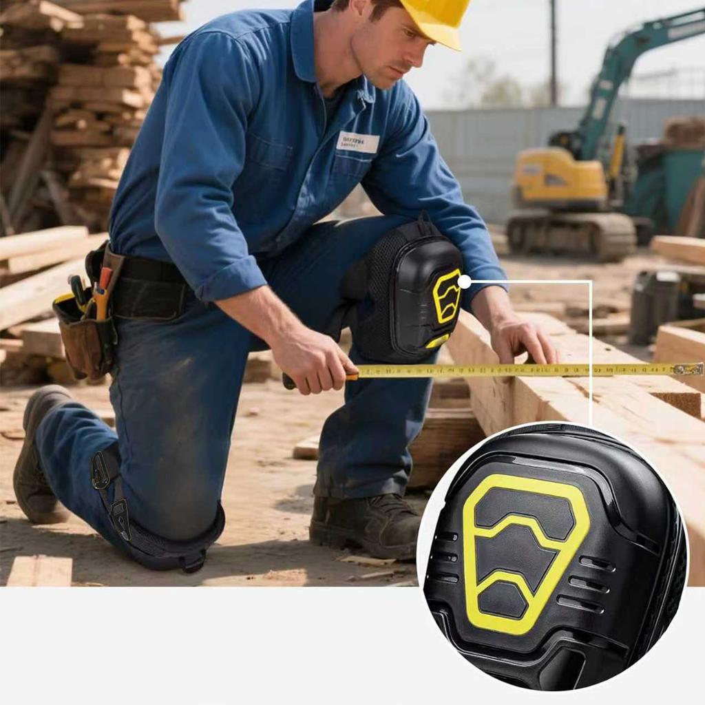 1 Pair Work Knee Pads Soft Foam Gel Cushioned Men Knee Guards for Construction Gardening Welding Tasks