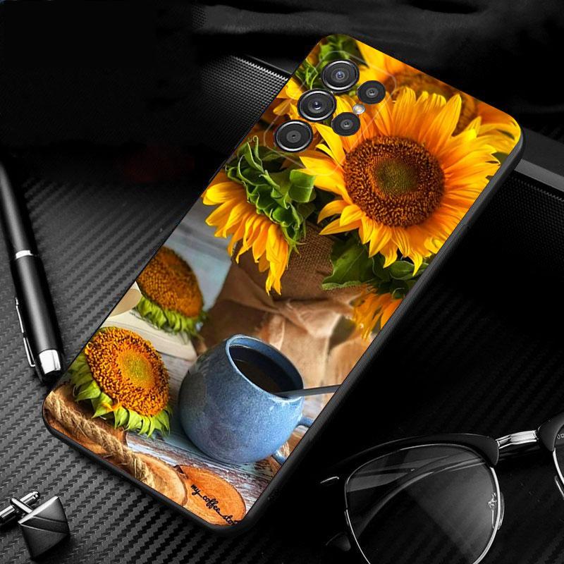 Capa de celular Sunflower para Samsung S24 S23 S22 S21 S20 Ultra S20 S22 S21 S10E S20 FE S24 Plus