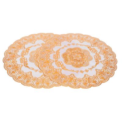 2PCS 30cmx30cm Table Mats Gold Dining Table Placemats for Wedding Party Supplies