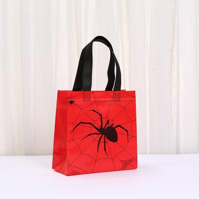 StoBag Halloween Spider Non Woven Tote Bags Reusable Gift Bags for Trick or Treat Party Favors Candy Classroom Goodie Bags