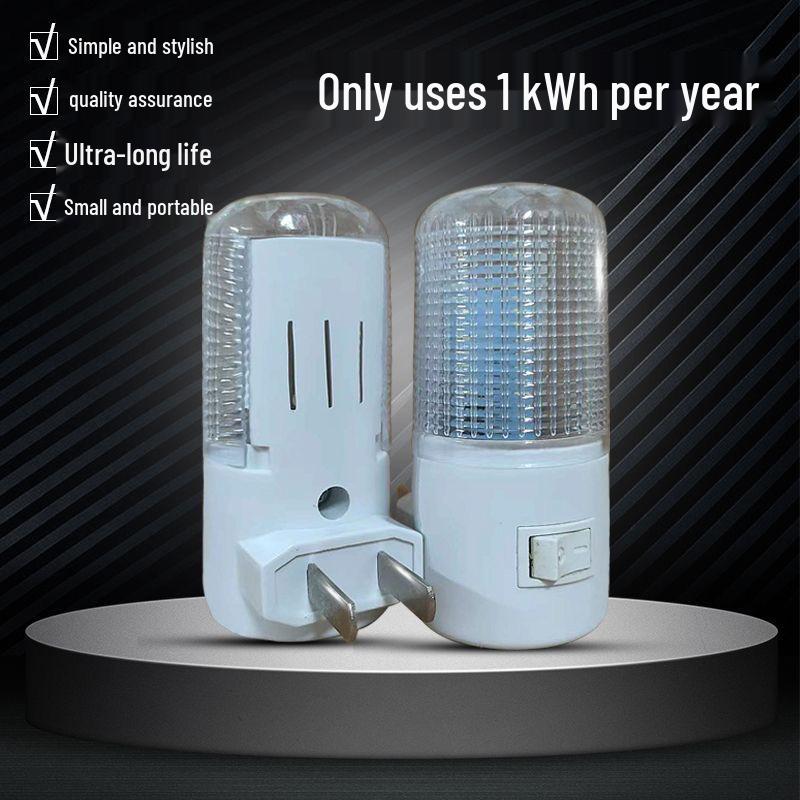 Cylindrical LED Night Light with Switch - Creative Home Gift
