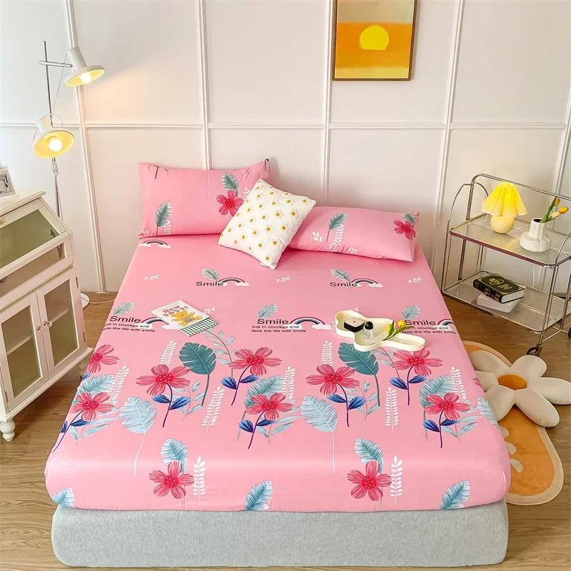 Spannbettlaken-Set mit Cartoon-Katzen, Queen-Size-Größe, süßes Kätzchen-Bettwäsche-Set, Kawaii-Katzen-Bett-Sets, Schlafzimmer-Dekoration für Kinder, Teenager und Erwachsene
