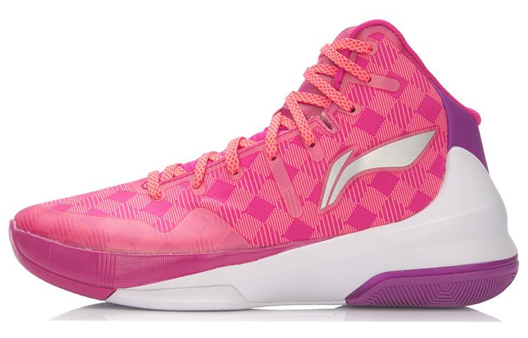 Li Ning Speed 3 High top Basketball Shoes Unisex Pink Purple ABAL039-6 44