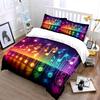 Dream Colorful Notes And Speakers Print Bedding Set 1 Duvet Cover 2 Pillowcases For Adult And Children Luxury Gift Full Size