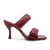 Fashion 2024 New Solid Color Square Head 8.5cm Fashion Slippers Women's Summer Outdoor Beach Black Purple Size 34-43 Sexy Sandals