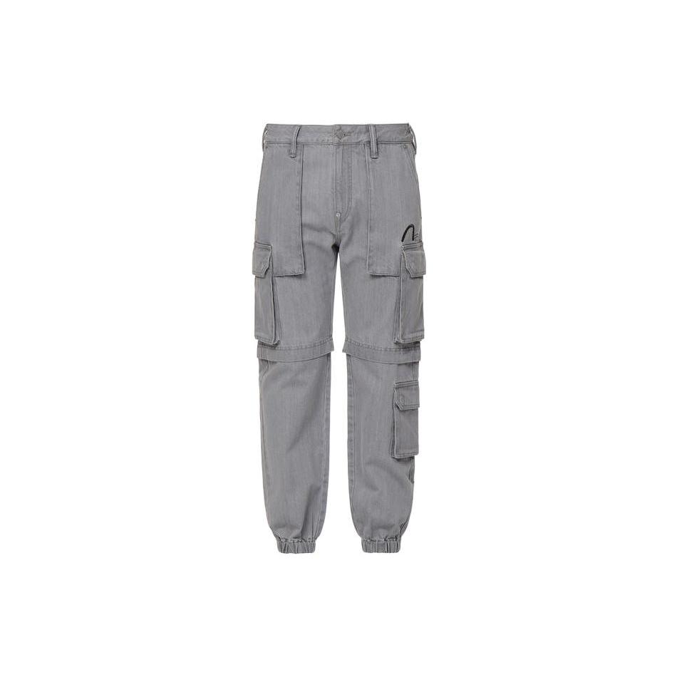 EVISU Cuffed Pants Moderate Jeans Men's Gray 2ESGNM2JO130XXDN