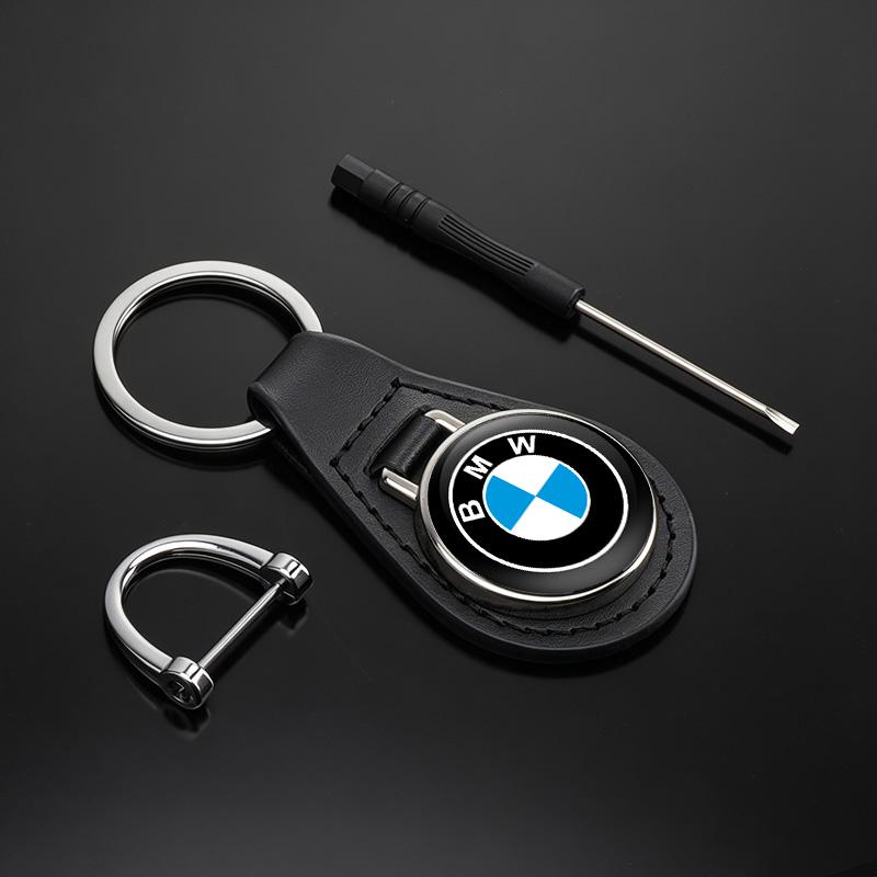 BMW M E46 E60 Leather Car logo Key Ring Pendant Metal Alloy Keychain BMW 1 2 3 4 5 7 Series X3 X4 X5 X6 X7 F10 F20 F30 G20 G30 F15 F16 A1
