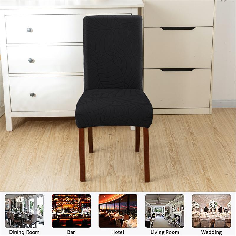 

Elastic Dining Room Chair Cover Stretch Jacquard Kitchen Cheap Chair Cover Slipcover for Dining Kitchen Hotel Wedding Banquet