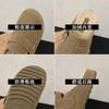 Fashion Bebealy Fashion Fur Clogs Slippers for Women Winter Fluffy Cork Insole Plush Slippers with Arch Support Furry Suede Mules Shoes
