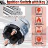 Ignition Switch With Key, Universal Ignition Key Switch, 12V 4 Position Starter Key Ignition Switch, Fits Most Car, Truck, Tractor, Trailer,