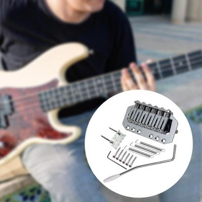 6 String Electric Guitar Tremolo Bridge Assembly with Screws And Tool for Hardtail Replacement
