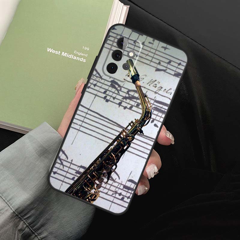 Saxophone Music For Samsung Galaxy A16 A06 A56 A36 A26 A05 A22 A32 A52 A54 A34 A14 A55 A15 A53 A33 A35 Case