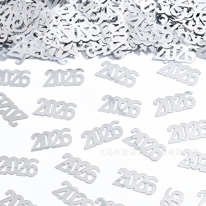 2026 New Years Confetti,Glitter Metallic Foil New Year Eve Party Confetti,2026 New Year Favors Confetti Sprinkles Sequ for Eve Party Decoration